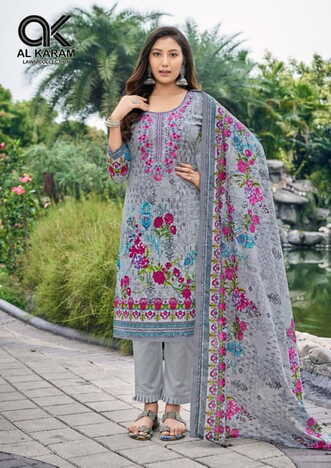 AL KARAM BURAQ SELF EMBROIDARY WORK KARACHI SUITS AT BEST PRICE