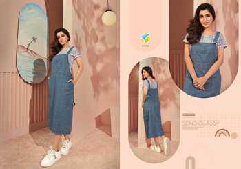 VINAY TUMBAA THE DENIM VOL 3 LATEST DENIM WITH BELT KURTIS COLLECTION 2023