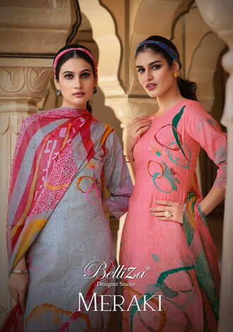 BELLIZA MERAKI LINEN COTTON DIGITAL PRINTED SUITS WHOLESALE