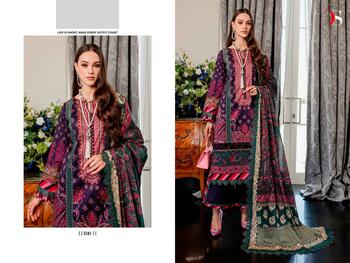 DEEPSY FIRDOUS QUEENS COURT 4 COTTON EMBROIDERY SUITS AT SURAT