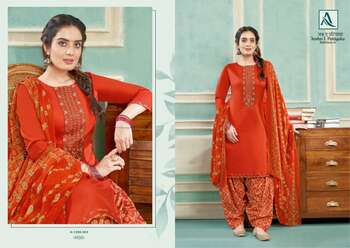 ALOK SUITS JASHN E PATIYALA EDITION 5 PURE ZAM EMBROIDERY SUITS AT SURAT