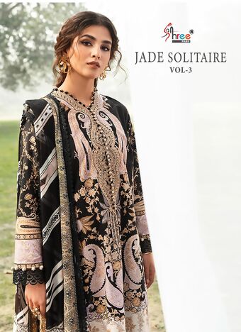 SHREE FABS JADE SOLITAIRE VOL 3 COTTON PRINT EMBROIDERY PAKISTANI SUITS SURAT