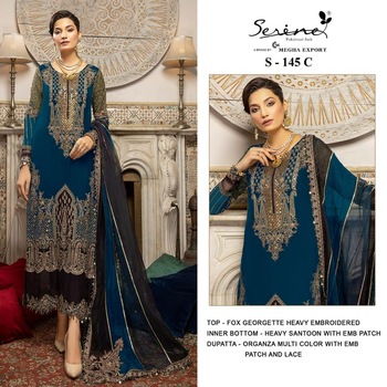 SERINE 145 SERIES HEAVY EMBROIDERY PAKISTANI SUITS SURAT