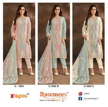 FEPIC ROSEMEEN 1622 SERIES EMBROIDERY PAKISTANI SUITS SURAT