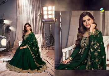 VINAY TUMBAA APSARA SILK GEORGETTE EMBROIDERY SUITS CATALOGUE