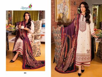 SANIYA TRENDZ JOFA VOL 6 CAMBRIC EMBROIDERY PAKISTANI SUITS