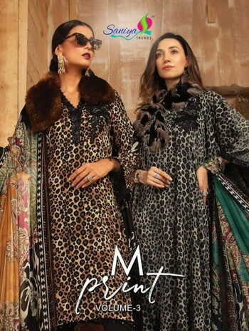 SANIYA TRENDZ M PRINT VOL 3 PAKISTANI SUITS WHOLESALER