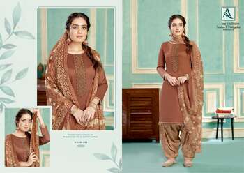 ALOK SUITS JASHN E PATIYALA EDITION 5 PURE ZAM EMBROIDERY SUITS AT SURAT