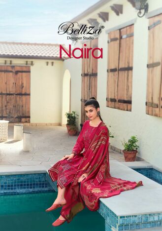 BELLIZA NAIRA 792 SERIES DIGITAL PRINT EMBROIDERY SUITS SUPPLIER SURAT