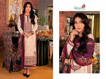 SANIYA TRENDZ JOFA VOL 6 CAMBRIC EMBROIDERY PAKISTANI SUITS