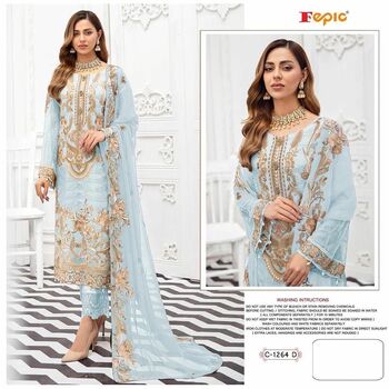 FEPIC ROSEMEEN C 1264 GEORGETTE PAKISTANI SALWAR SUITS SURAT