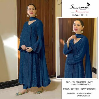 SERENE D.NO S 1101 A TO D PAKISTANI SALWAR KAMEEZ LATEST