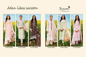 SERENE ADAN LIBAS SARSOON LAWN COTTON PRINT PAKISTANI SUITS SURAT