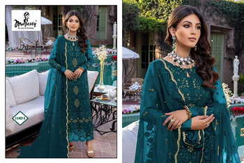 MAJESTY SATRANGI VOL 3 FOUX GEORGETTE DESIGNER PAKISTANI SUITS