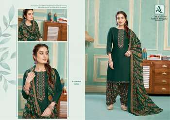 ALOK SUITS JASHN E PATIYALA EDITION 5 PURE ZAM EMBROIDERY SUITS AT SURAT