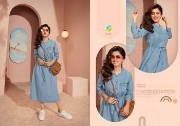 VINAY TUMBAA THE DENIM VOL 3 LATEST DENIM WITH BELT KURTIS COLLECTION 2023