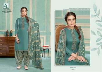 ALOK SUITS JASHN E PATIYALA EDITION 5 PURE ZAM EMBROIDERY SUITS AT SURAT