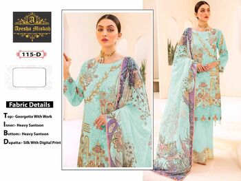 AYESHA MISBAH D.NO 115 PAKISTANI GEORGETTE SALWAR KAMEEZ CATALOGUE