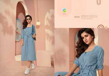 VINAY TUMBAA THE DENIM VOL 3 LATEST DENIM WITH BELT KURTIS COLLECTION 2023