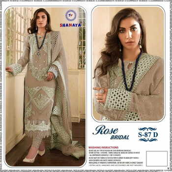 SHANAYA ROSE BRIDAL S 87 EDITION FOUX GEORGETTE PAKISTANI SUITS