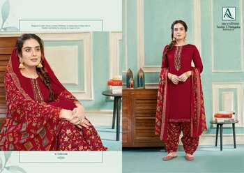 ALOK SUITS JASHN E PATIYALA EDITION 5 PURE ZAM EMBROIDERY SUITS AT SURAT