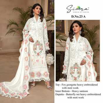 SIMRA 23 SERIES FOUX GEORGETTE SALWAR SUITS NEW CATALOGUE