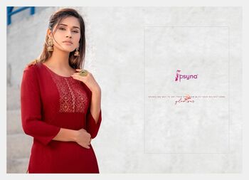 PSYNA PASTRY VOL 2 RAYON EMBROIDERY FANCY KURTI CATALOGUE