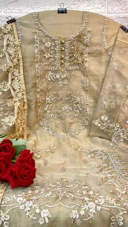 SANIYA TRENDZ HUSANARA VOL 1 ORGANZA PAKISTANI SUITS