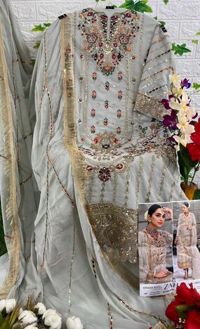 ZAHA EMAAN ADEEL GEORGETTE EMBROIDERY PAKISTANI SUITS CATALOGUE