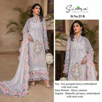 SIMRA 23 SERIES FOUX GEORGETTE SALWAR SUITS NEW CATALOGUE