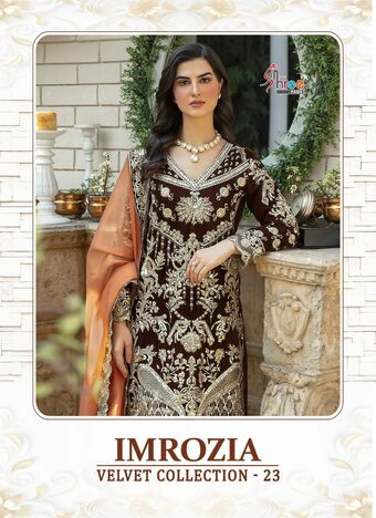 SHREE FABS IMROZIA VELVET COLLECTION 23 PAKISTANI SUITS CATALOGUE