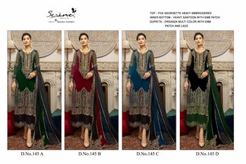 SERINE 145 SERIES HEAVY EMBROIDERY PAKISTANI SUITS SURAT