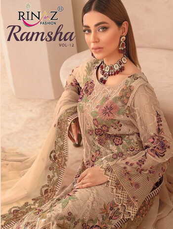 RINAZ FASHION RAMSHA VOL 12 PAKISTANI SUITS LATEST CATALOGUE 2021