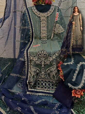 FEPIC ROSEMEEN C 1553 NET WITH EMBROIDERY PAKISTANI SUITS