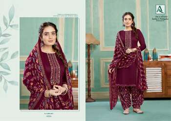 ALOK SUITS JASHN E PATIYALA EDITION 5 PURE ZAM EMBROIDERY SUITS AT SURAT