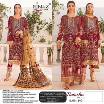 RINAZ FASHION RAMSHA VOL 12 PAKISTANI SUITS LATEST CATALOGUE 2021