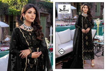 MAJESTY SATRANGI VOL 3 FOUX GEORGETTE DESIGNER PAKISTANI SUITS