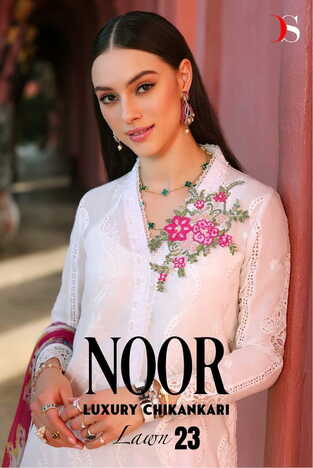 DEEPSY SUITS NOOR LUXURY CHIKANKARI LAWN 23 3191 TO 3196 SERIES PAKISTANI SUITS