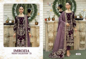 SHREE FABS IMROZIA VELVET COLLECTION 23 PAKISTANI SUITS CATALOGUE