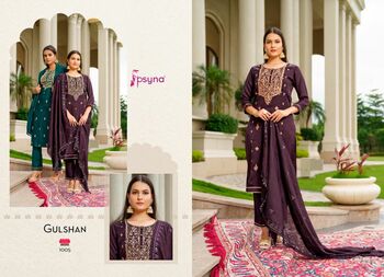 PSYNA GULSHAN KURTI PANT WITH DUPATTA LATEST CATALOGUE