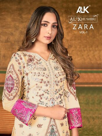 AL KHUSHBU ZARA VOL 1 GEORGETTE PAKISTANI DESIGNER SUITS