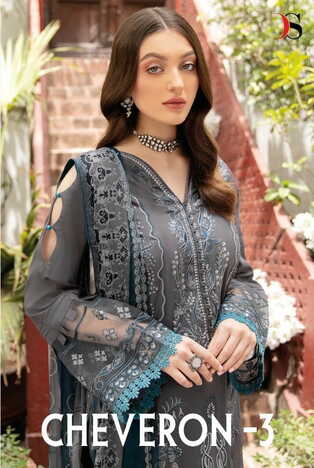 DEEPSY SUITS CHEVRON VOL 3 COTTON EMBROIDERY PAKISTAI SUITS CATALOGUE