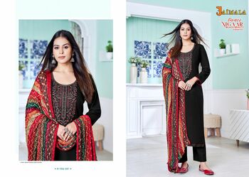 JAIMALA NIGAAR BLACK BEAUTY EDITION 2 RAYON SLUB SUITS BY ALOK SUITS