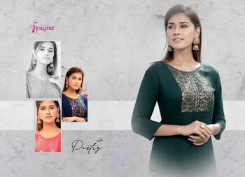 PSYNA PASTRY VOL 2 RAYON EMBROIDERY FANCY KURTI CATALOGUE