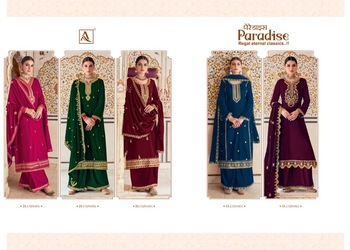 ALOK SUITS PARADISE HEAVY VELVET EMBROIDERY SUITS WHOLESALER