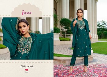 PSYNA GULSHAN KURTI PANT WITH DUPATTA LATEST CATALOGUE