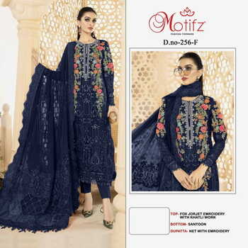 MOTIFZ 256 SERIES GEORGETTE EMBROIDERY PAKISTANI SUITS AT SURAT