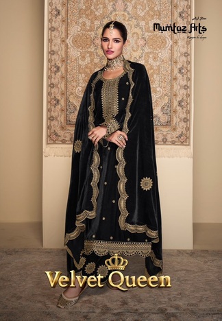 MUMTAZ ARTS VELVET QUEEN HEAVY EMBROIDERY SUITS WHOLESALER