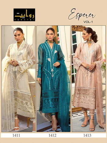 RAWAYAT ESPERER VOL 1 FOUX GEORGETTE SALWAR KAMEEZ WHOLESALE