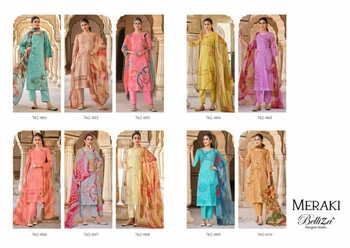 BELLIZA MERAKI LINEN COTTON DIGITAL PRINTED SUITS WHOLESALE